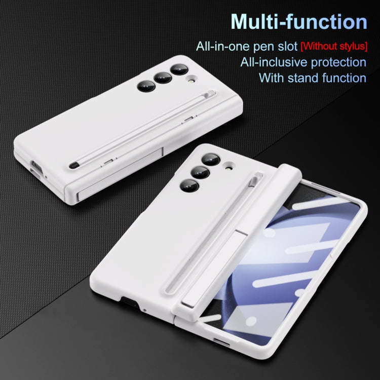 For Galaxy Z Fold6 5G Long Chi Grain Leather Shockproof Phone Case, No Pen