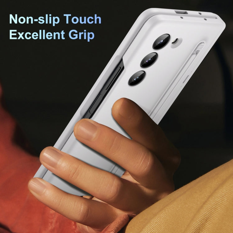 For Galaxy Z Fold6 5G Long Chi Grain Leather Shockproof Phone Case, No Pen