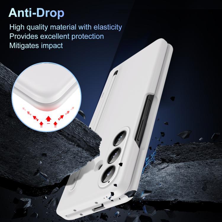For Galaxy Z Fold7 5G Long Chi Grain Leather Shockproof Phone Case, No Pen