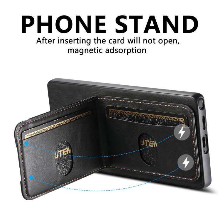 For Samsung Galaxy S25 Ultra 5G Suteni H03 Oil Wax Leather Wallet Stand Back Phone Case