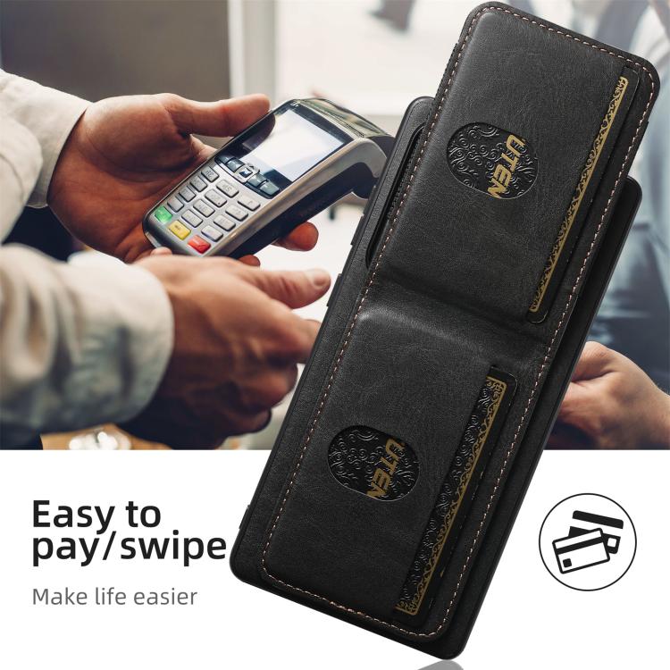 For Samsung Galaxy S25 Ultra 5G Suteni H03 Oil Wax Leather Wallet Stand Back Phone Case