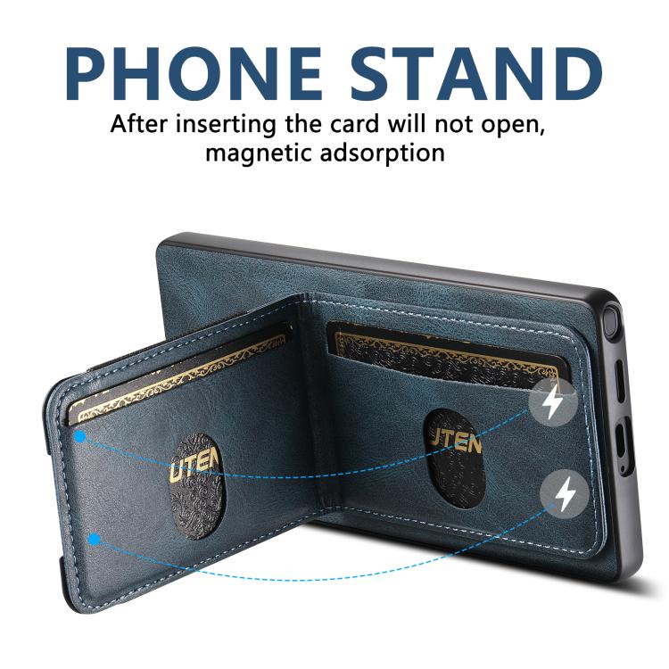 For Samsung Galaxy S25 Ultra 5G Suteni H03 Oil Wax Leather Wallet Stand Back Phone Case