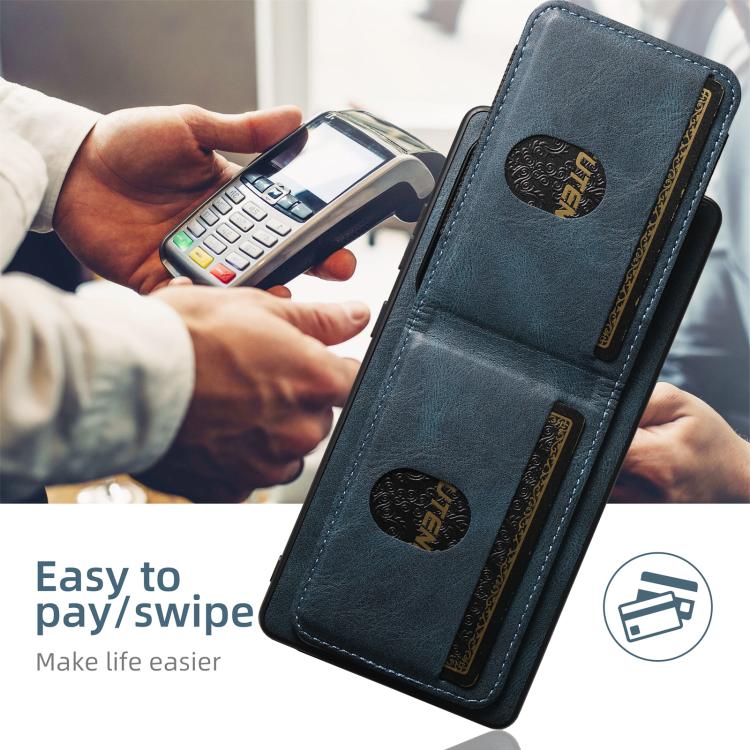 For Samsung Galaxy S25 Ultra 5G Suteni H03 Oil Wax Leather Wallet Stand Back Phone Case