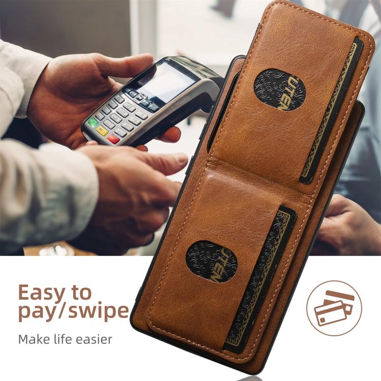 For Samsung Galaxy S25+ 5G Suteni H03 Oil Wax Leather Wallet Stand Back Phone Case