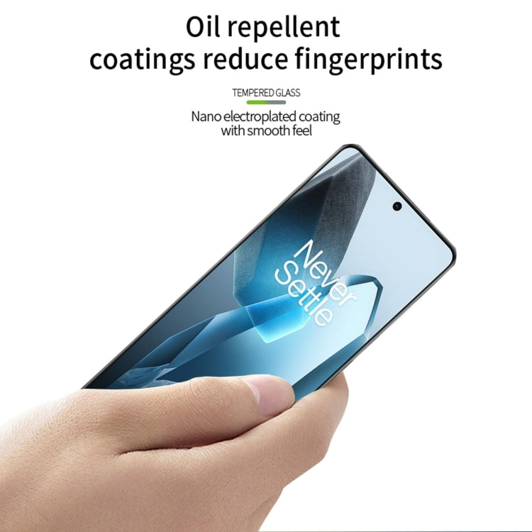 For OnePlus 13 PINWUYO 9H 3D Hot Bending Tempered Glass Film - Black