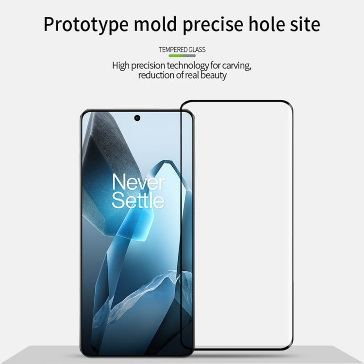 For OnePlus 13 MOFI 9H 3D Hot Bending Tempered Glass Film - Black