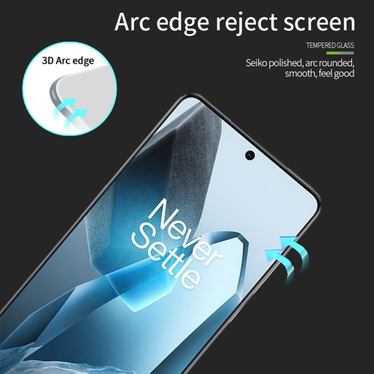 For OnePlus 13 MOFI 9H 3D Hot Bending Tempered Glass Film - Black