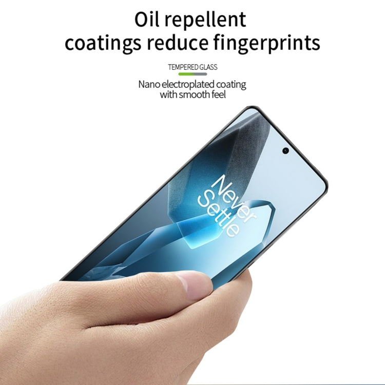 For OnePlus 13 MOFI 9H 3D Hot Bending Tempered Glass Film - Black