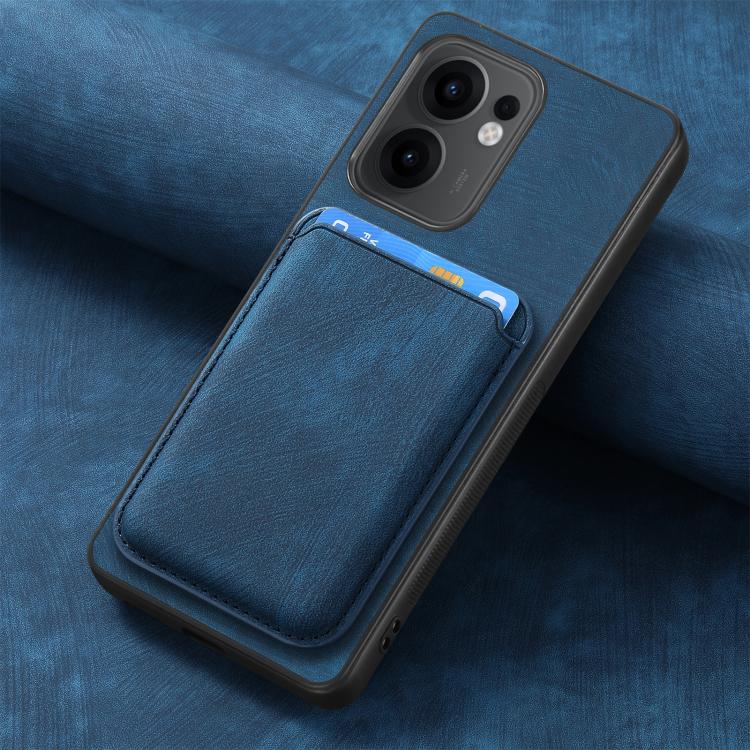 For OPPO Reno13 F Retro Leather Card Bag Magnetic Phone Case