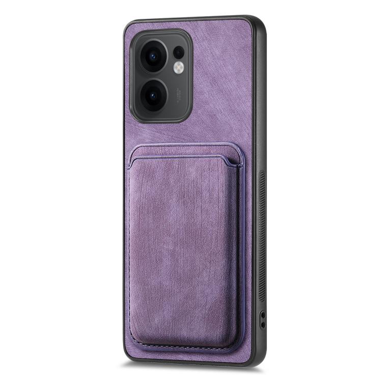 For OPPO Reno13 F Retro Leather Card Bag Magnetic Phone Case