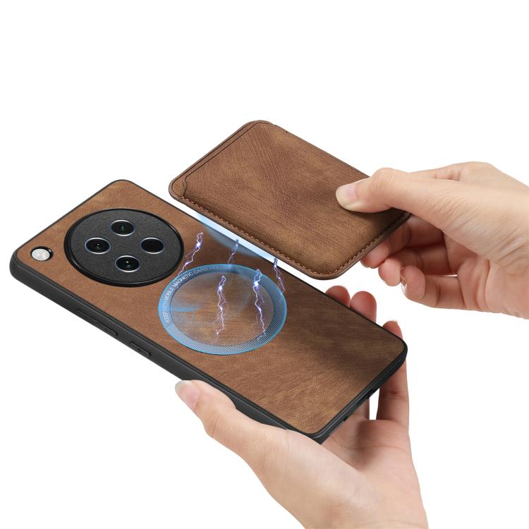 For OPPO Find X8s Retro Leather Card Bag Magnetic Phone Case