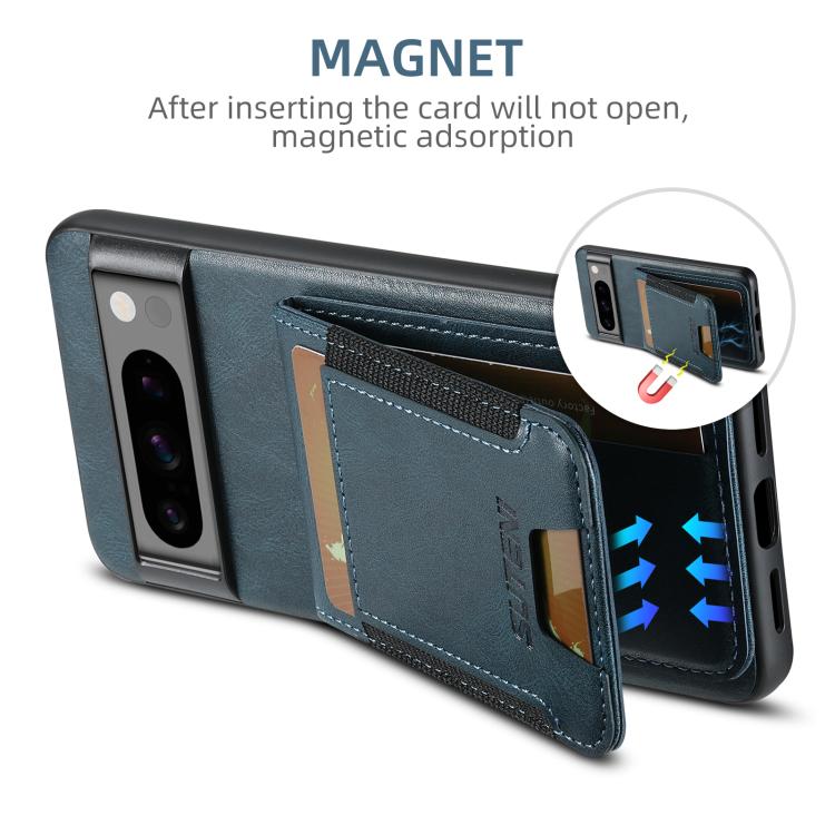 For Google Pixel 9 Pro Suteni H03 Oil Wax Leather Wallet Stand Back Phone Case