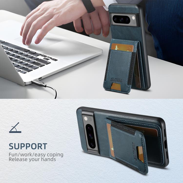 For Google Pixel 9 Suteni H03 Oil Wax Leather Wallet Stand Back Phone Case