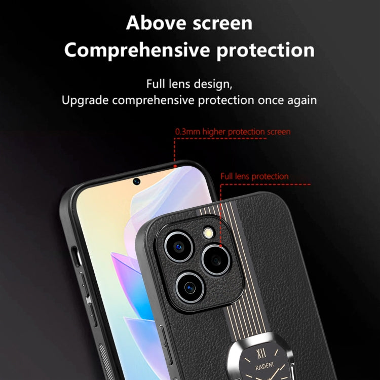 For Realme C61 Magnetic Litchi Leather Back Phone Case with Holder