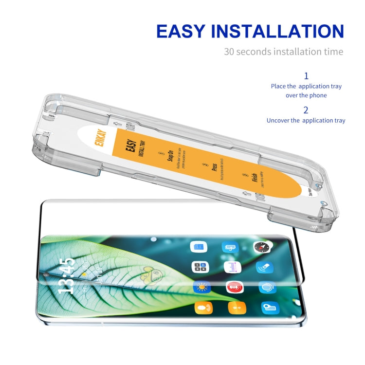 For Huawei Pura 70 Pro / 70 Pro+ / 70 Ultra ENKAY Easy Install Hot Bending Side Glue Tempered Glass Film