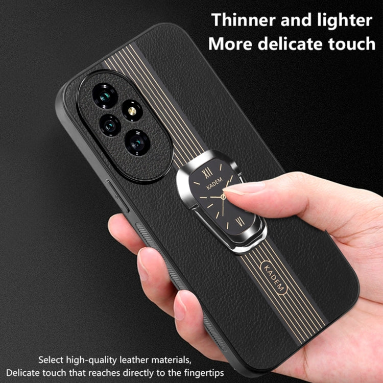 For Honor 200 Magnetic Litchi Leather Back Phone Case with Holder