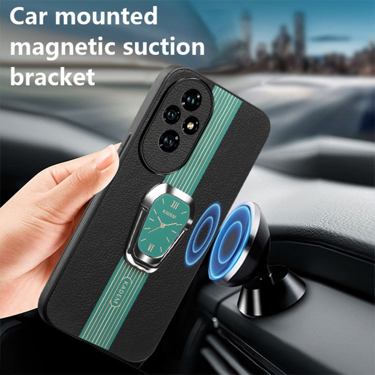 For Honor 200 Pro Magnetic Litchi Leather Back Phone Case with Holder