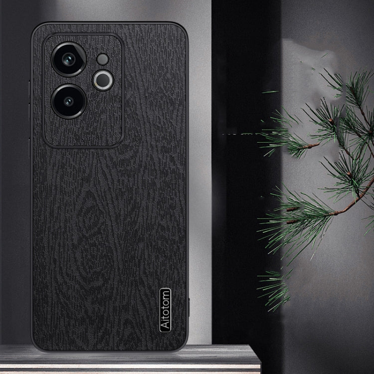 For Realme GT 6 Tree Bark Leather Shockproof Phone Case