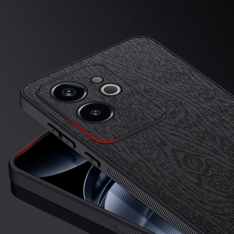 For Realme GT 6 Tree Bark Leather Shockproof Phone Case