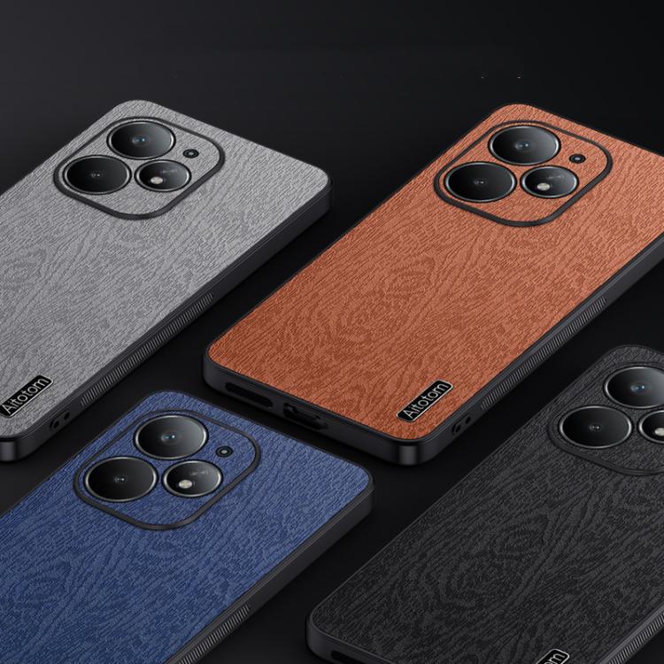 For Realme Neo7 Turbo Tree Bark Leather Shockproof Phone Case