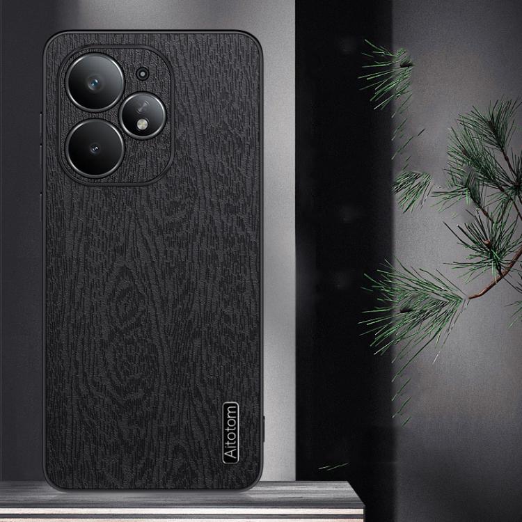 For Realme Neo7 Turbo Tree Bark Leather Shockproof Phone Case