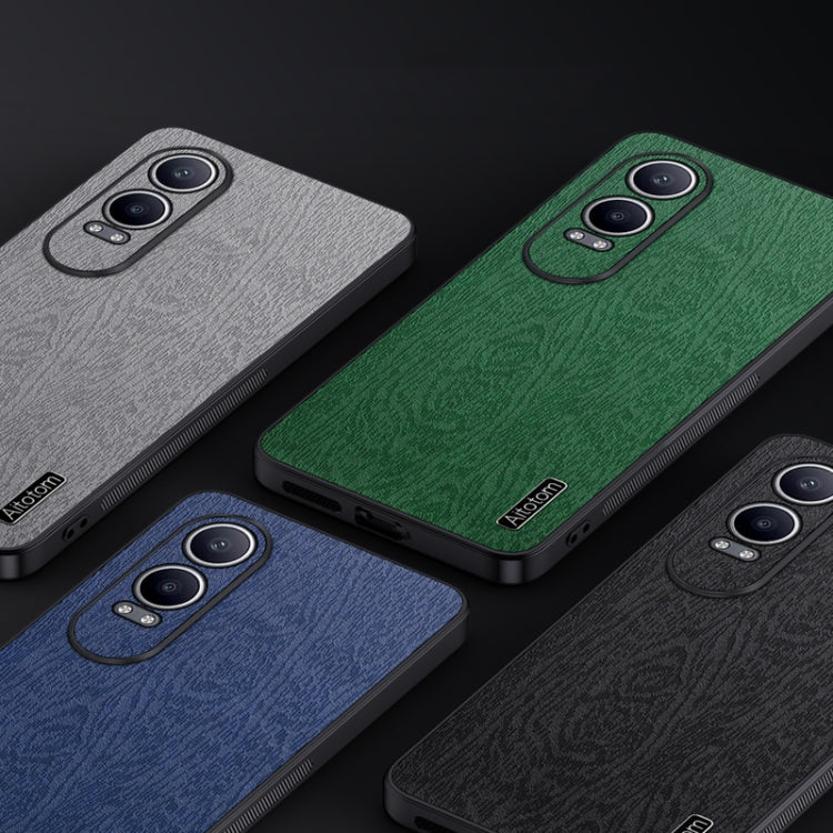 For OPPO K12X Tree Bark Leather Shockproof Phone Case