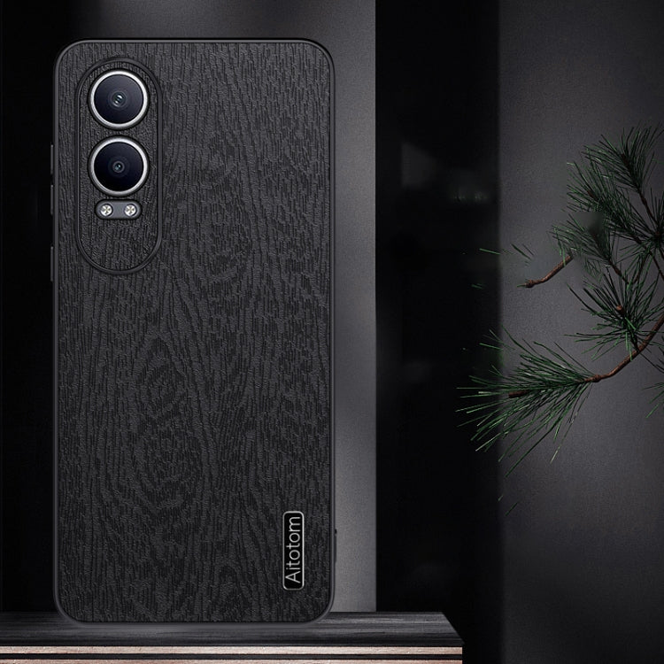 For OPPO K12X Tree Bark Leather Shockproof Phone Case
