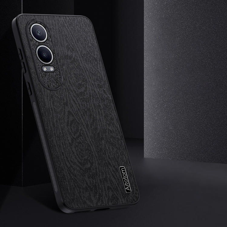 For OPPO K12X Tree Bark Leather Shockproof Phone Case