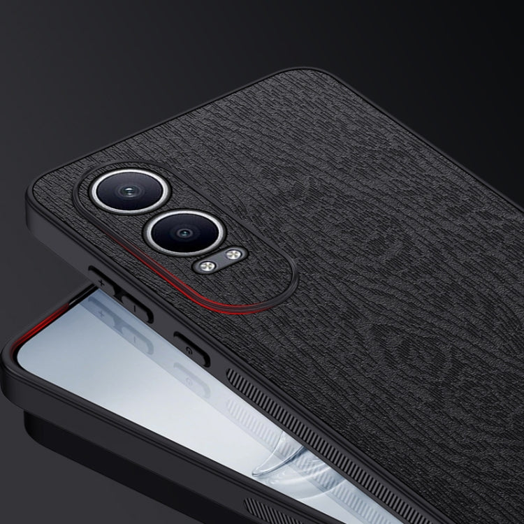 For OPPO K12X Tree Bark Leather Shockproof Phone Case