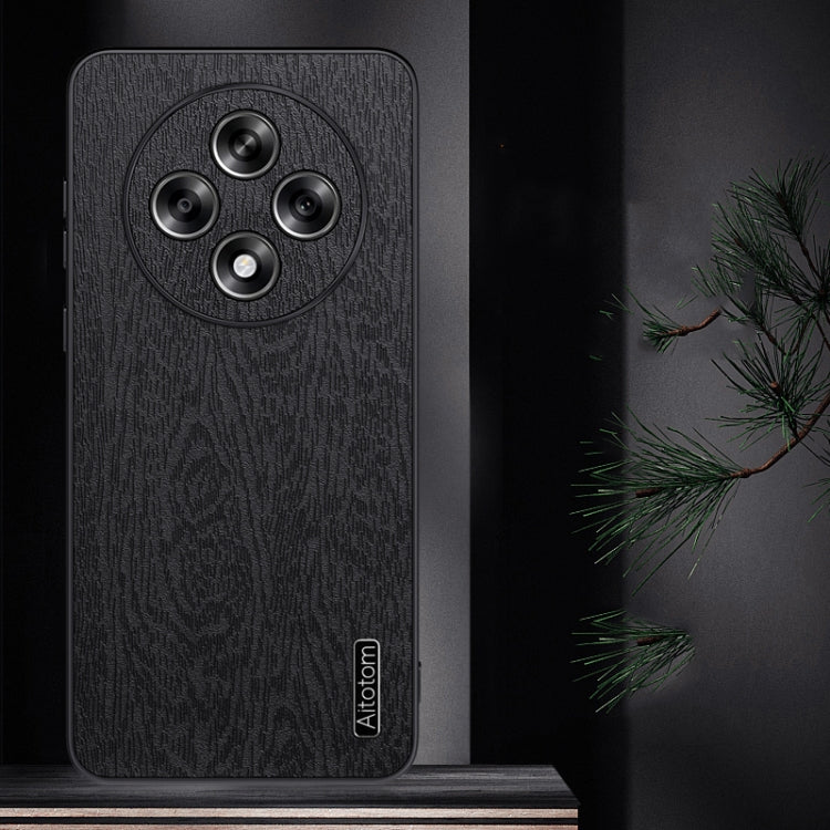 For OPPO A3 China Tree Bark Leather Shockproof Phone Case