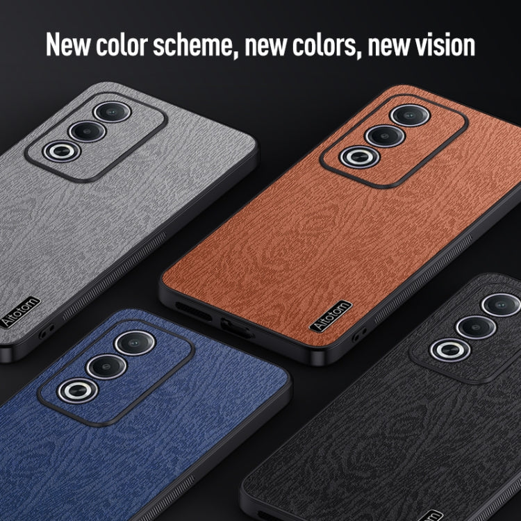 For OPPO A3 Pro India Tree Bark Leather Shockproof Phone Case