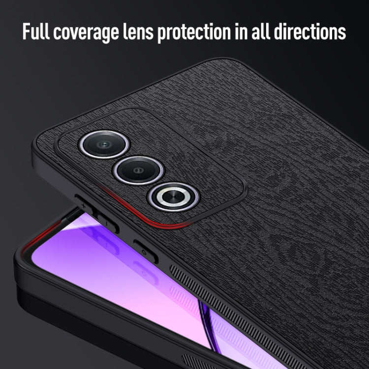 For OPPO A3 Pro India Tree Bark Leather Shockproof Phone Case