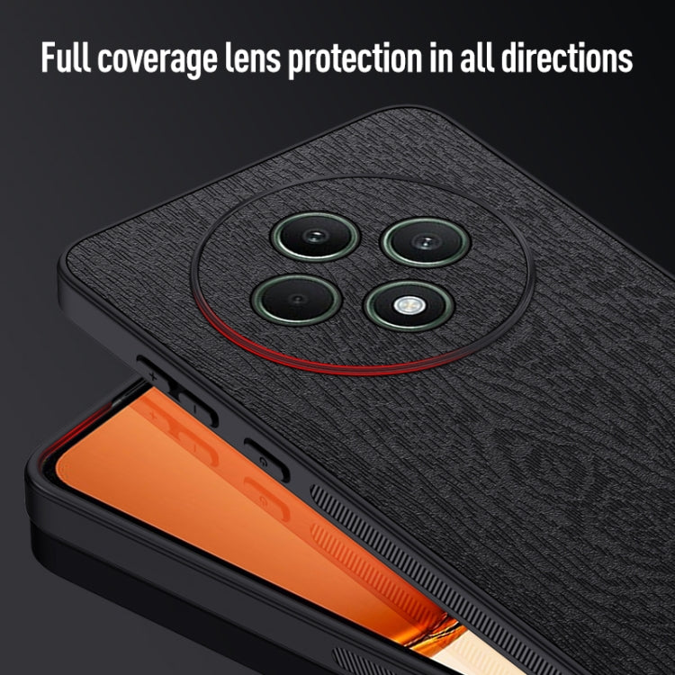 For  OPPO Reno12 F 5G Tree Bark Leather Shockproof Phone Case