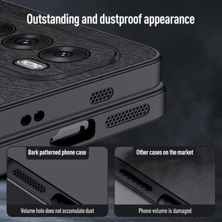 For OPPO Reno12 Pro Global Tree Bark Leather Shockproof Phone Case
