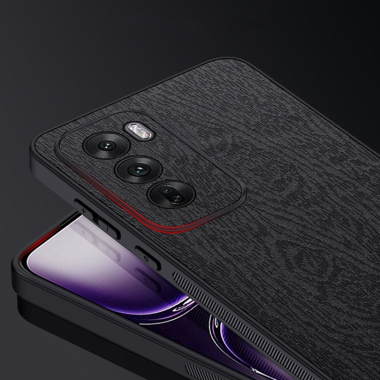 For OPPO Reno12 Global Tree Bark Leather Shockproof Phone Case