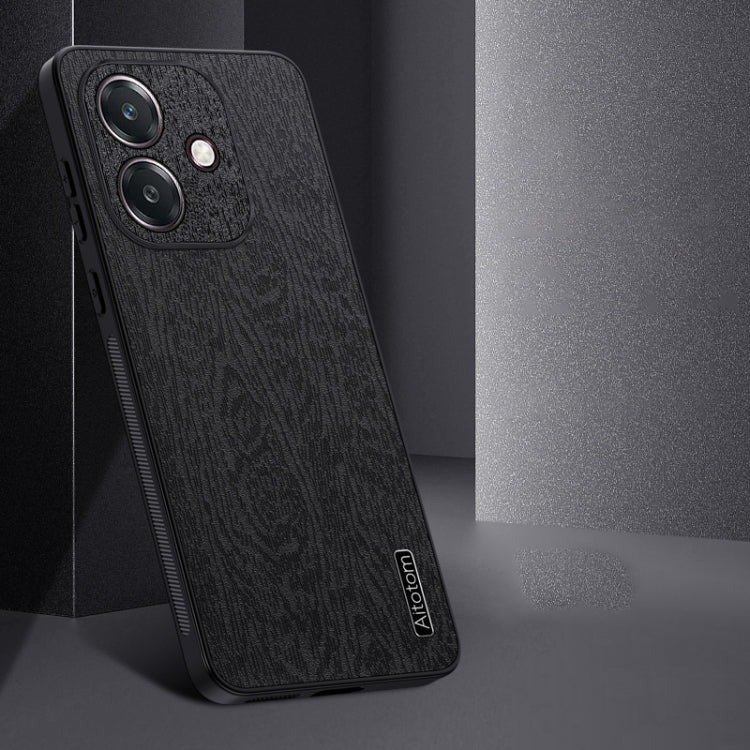 For OPPO A3X Global Tree Bark Leather Shockproof Phone Case