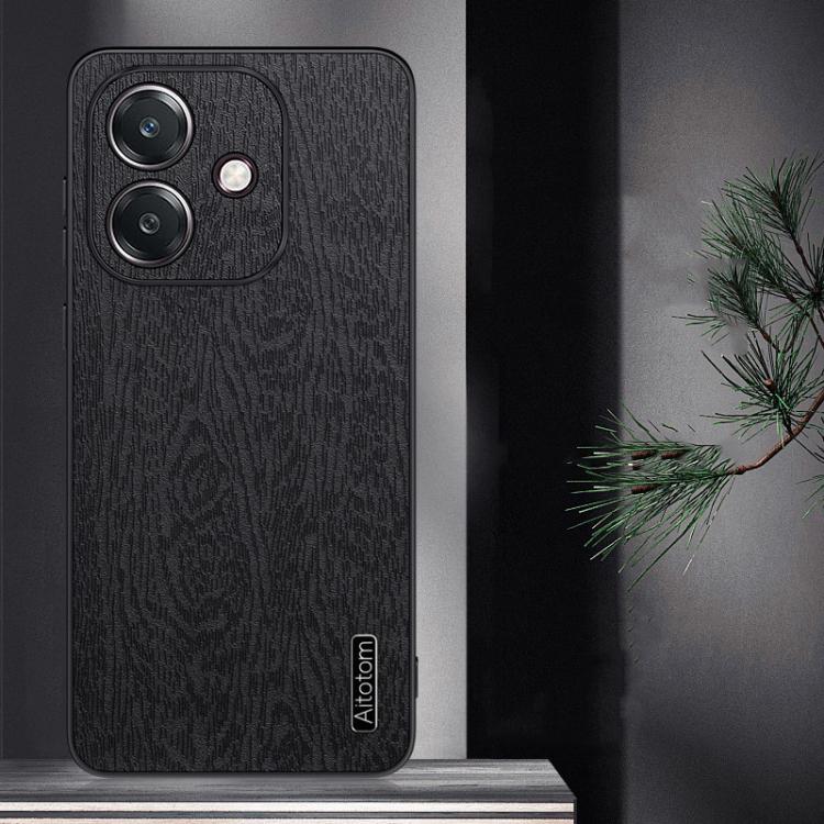 For OPPO  A5 Pro Global Tree Bark Leather Shockproof Phone Case