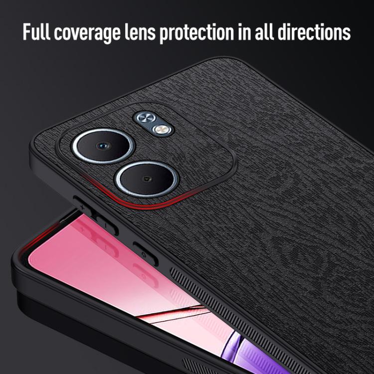 For OPPO A5X Tree Bark Leather Shockproof Phone Case