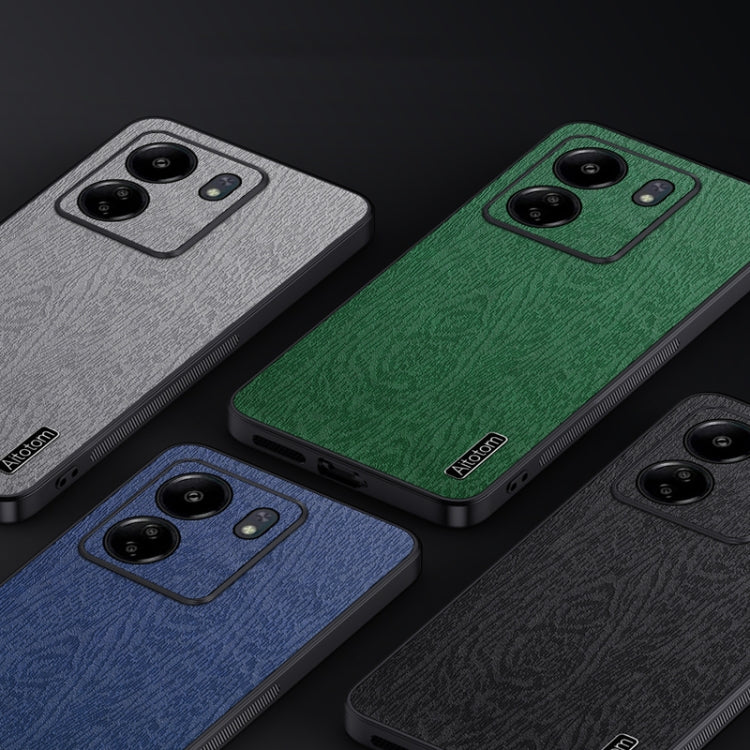 For Xiaomi Redmi 13C Tree Bark Leather Shockproof Phone Case