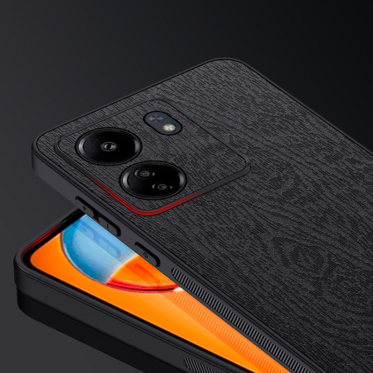 For Xiaomi Redmi 13C Tree Bark Leather Shockproof Phone Case