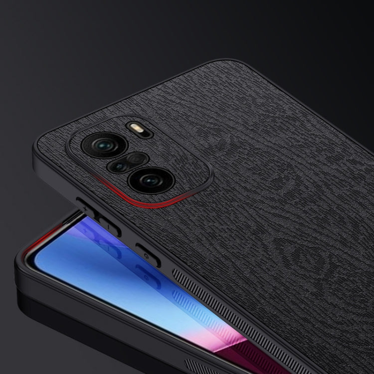 For Xiaomi Redmi K40 Tree Bark Leather Shockproof Phone Case