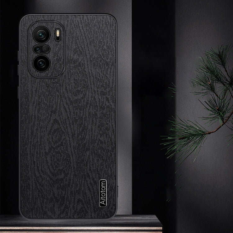 For Xiaomi Redmi K40 Pro Tree Bark Leather Shockproof Phone Case