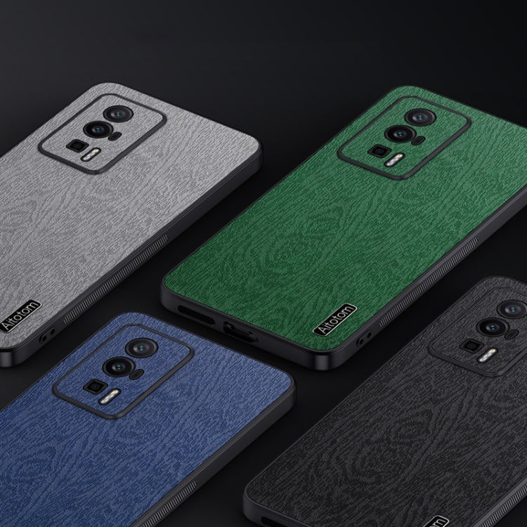 For Xiaomi Redmi K60 Tree Bark Leather Shockproof Phone Case