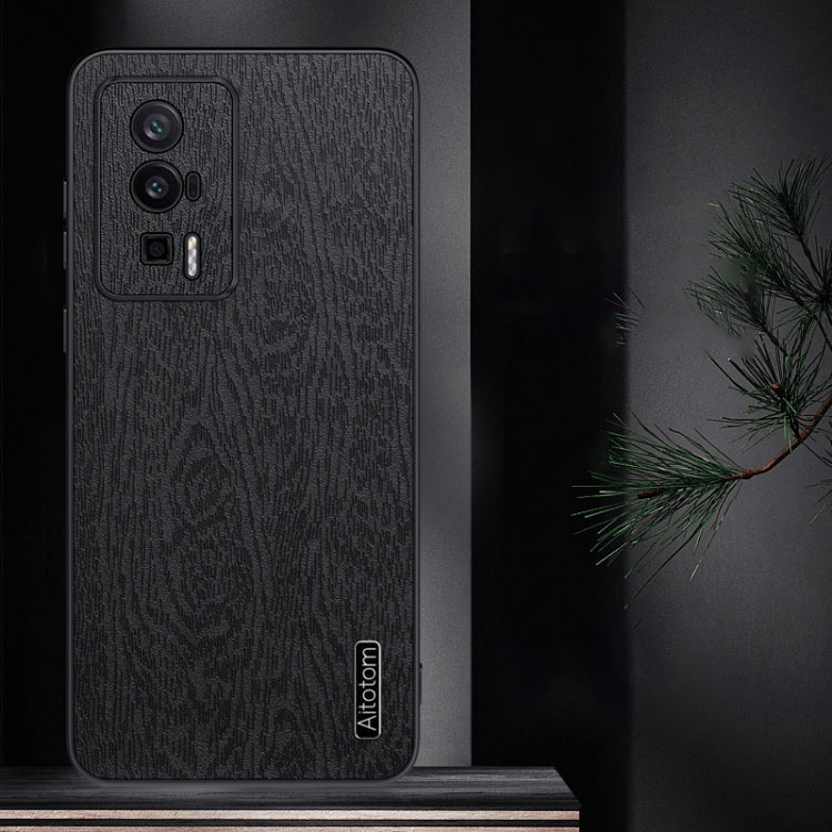 For Xiaomi Redmi K60 Pro Tree Bark Leather Shockproof Phone Case
