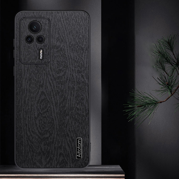 For Xiaomi Redmi K60E Tree Bark Leather Shockproof Phone Case