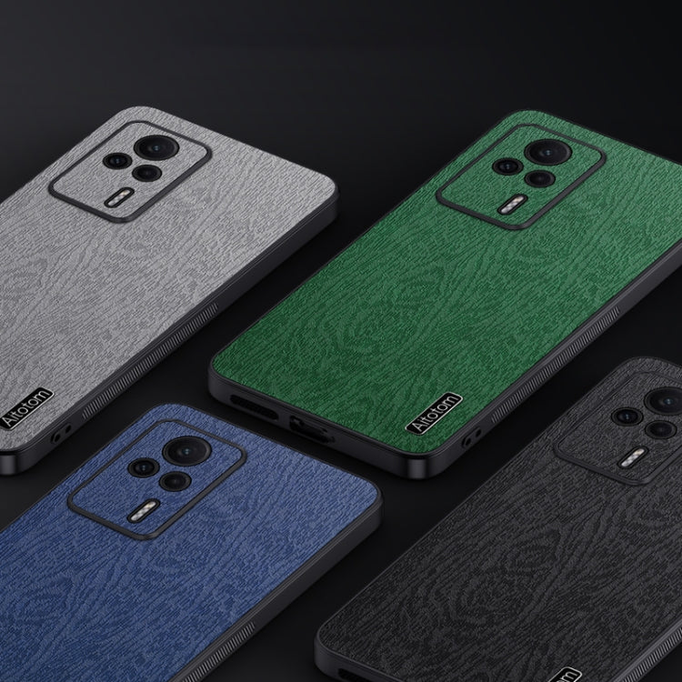For Xiaomi Redmi K60E Tree Bark Leather Shockproof Phone Case