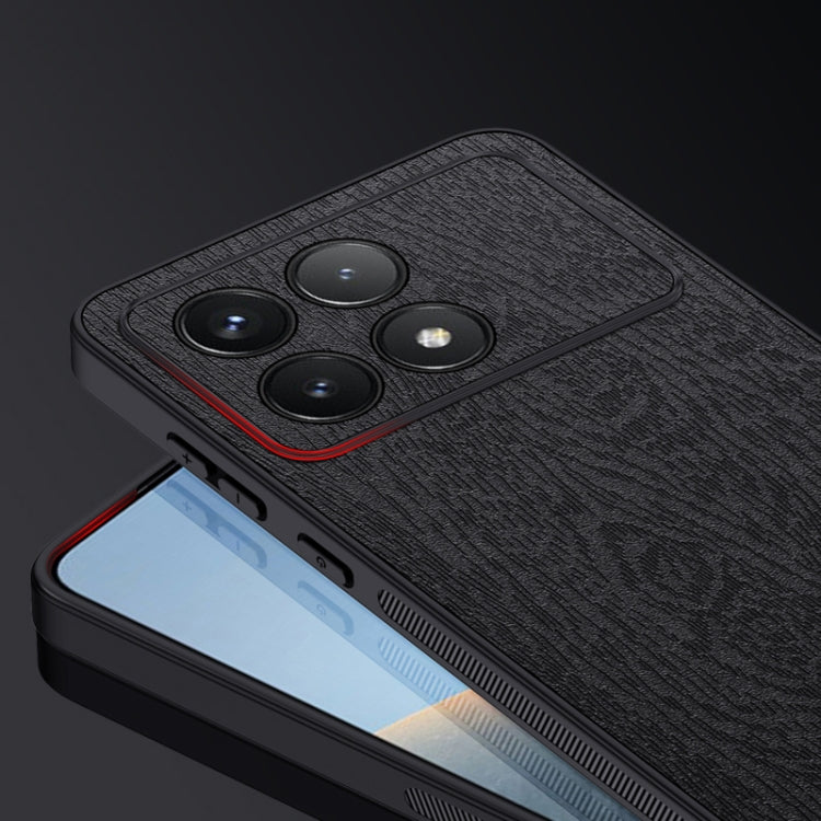 For Xiaomi Redmi K70 Tree Bark Leather Shockproof Phone Case