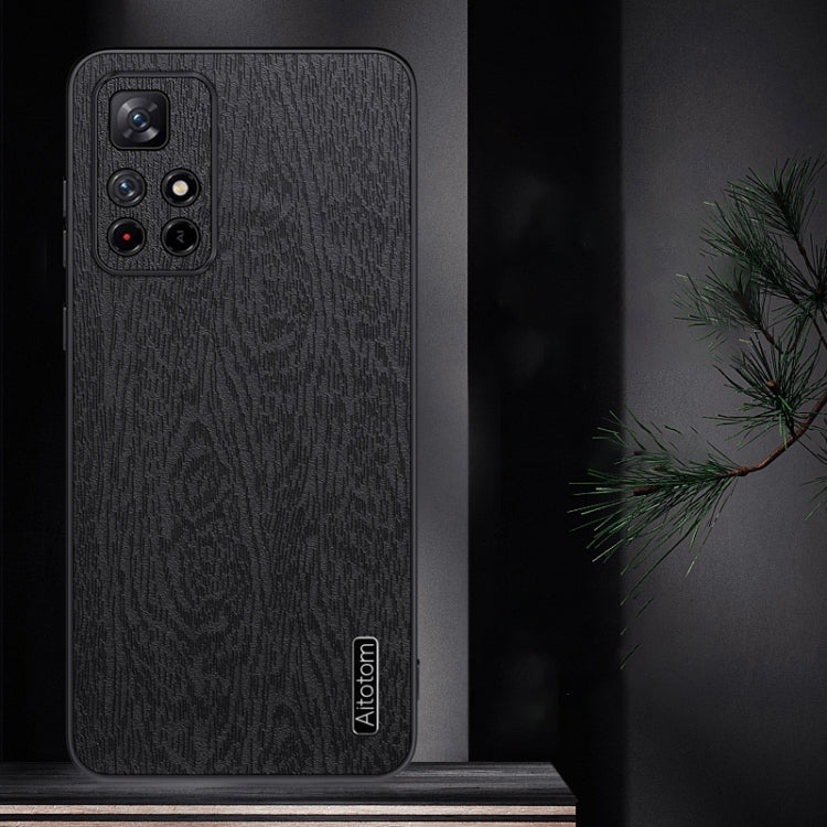 For Xiaomi Redmi Note 11E 5G Tree Bark Leather Shockproof Phone Case