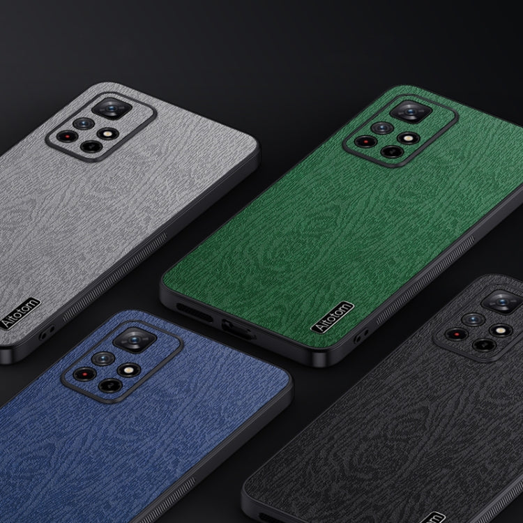 For Xiaomi Redmi Note 11E 5G Tree Bark Leather Shockproof Phone Case