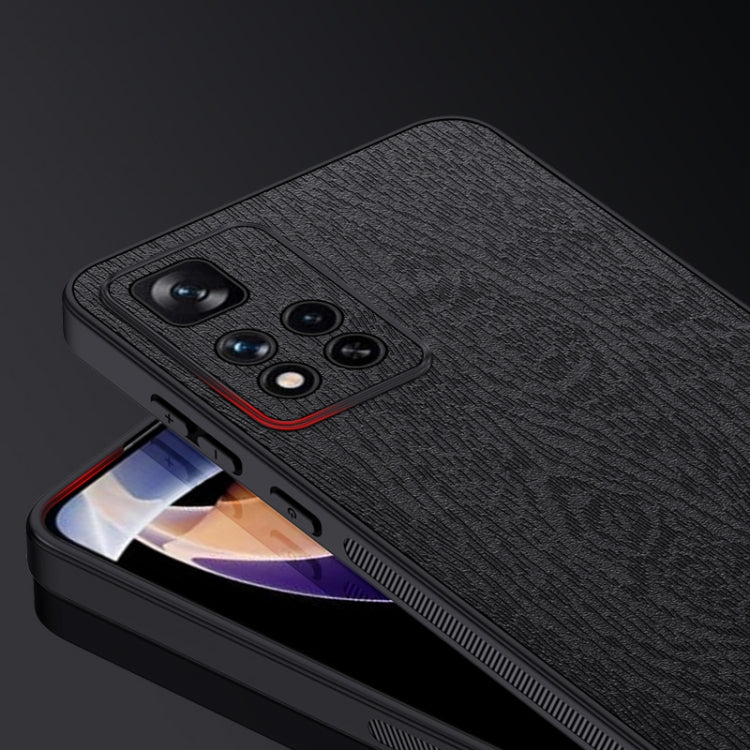 For Xiaomi Redmi Note 11 Pro 5G Tree Bark Leather Shockproof Phone Case